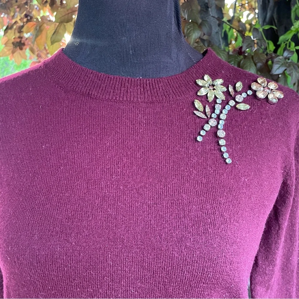 KATE SPADE SWEATER w/GLASS RHINESTONE EMBELLISHMENT size Medium‎